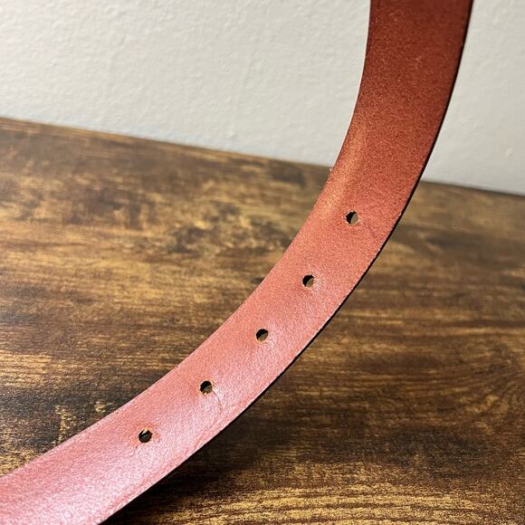 Vtg Veari Leather Belt 44 Mens Brown Mexico Silver Buckle Adjustable Deadstock - Picture 6 of 11